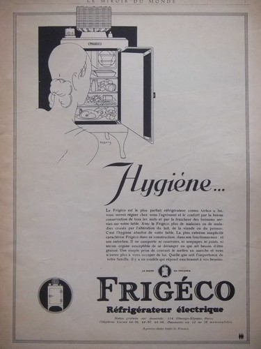 Publicité 1930 frigéco - 1930,