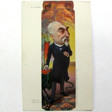 cpa Caricature Emile Combes Hector Moloch portrait charge c1905 politique église