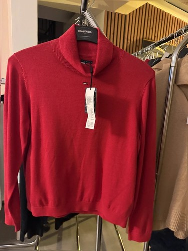 Pull tommy jeans rouge col - pull,