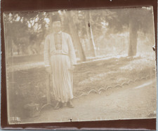 Algérie, Environs de Biskra, Homme en Tenue Traditionnelle, vintage citrate prin