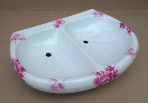 Porte savon double porcelaine