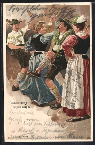 Six danses costume bavarois - danses,,