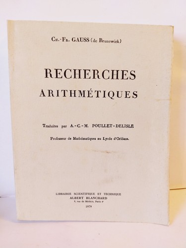 Recherches arithmetiques - recherches,