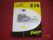  ANCIEN   PROSPECTUS  PUBLICITAIRE  PRESSE  RAMASSEUSE GARNIER  836