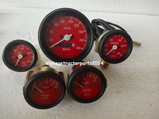 Smiths Réplique 52mm Kit Temp Huile Carburant Ampère Jauge + Compteur 0-180 Mph