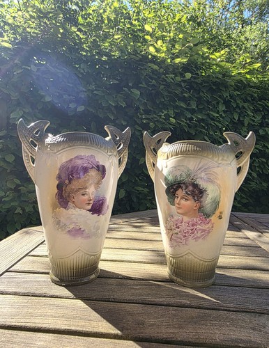 Paire vases anciens art - vases,