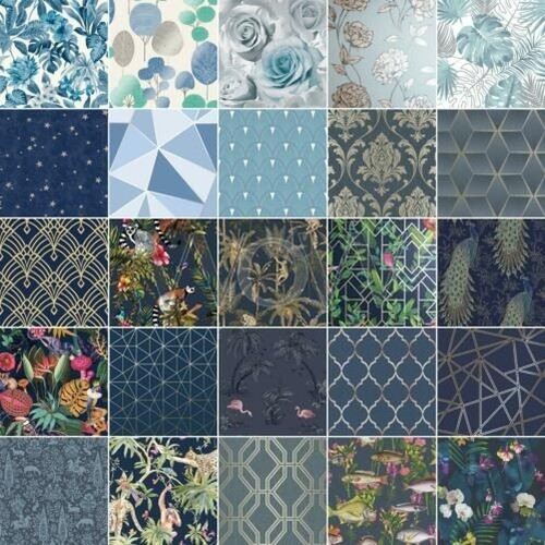 Papier peint bleu - peint,