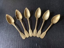 Lot De 6 Cuillères À Café Métal Doré - XIXe - Maître Orfèvre AG 