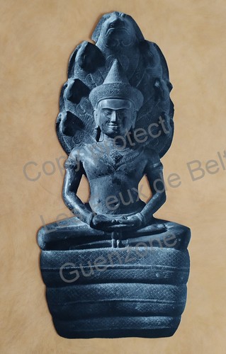 Statue art khmer decoupage - art,