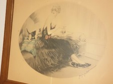 Lithographie Georges Grellet "dans son jus " ..traces du temps... Vers 1930