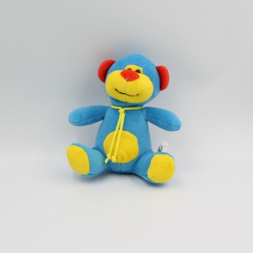 Doudou peluche singe bleu