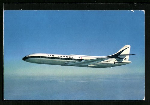 Carte postale avion caravelle - carte,