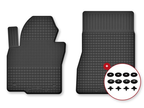 Tapis avant caoutchouc bac