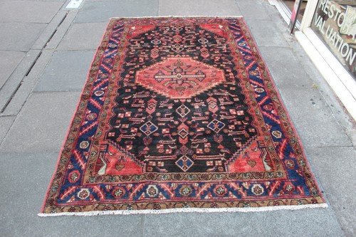 Tapis vintage fait main laine - main,
