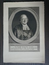 CLOS CLAUDE-JOSEPH - PORTRAIT GRAVURE ORIGINALE XIXEME PAR SAINT AUBIN