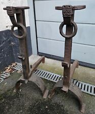 chenet cheminée tête de