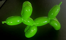 Pop Art Vert Pomme Sculpture Résine Chien Ballon inspiré de Jeff Koons B/TBE