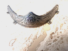 1 pointe métal argenté ancienne pour botte western country