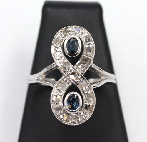 Bague forme infini zaffirs - bague,