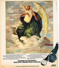 PUBLICITE ADVERTISING 114  1974  JAZ  montre ELECTRONIC par LUDO