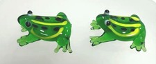 Figurine décorative grenouille en verre collection