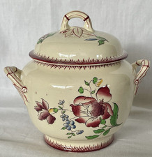 SUCRIER EN FAIENCE  SARREGUEMINES UC DECORS STRASBOURG