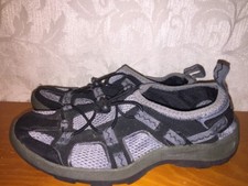LANDS END Hiking Beach Walking Trail Black & Gray Athletic Women Shoes Sz 7 #