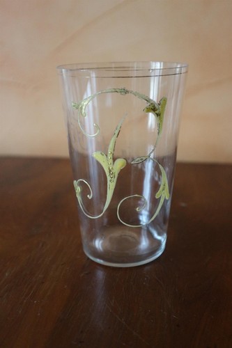Ancien verre cristal gravé - verre,