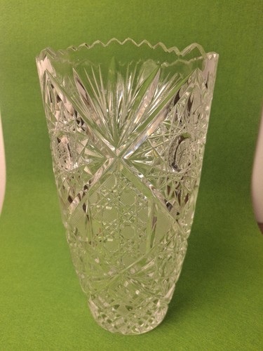 Vase verre cristal - en, taillé