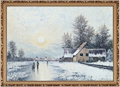 Huile sur toile - huile,
