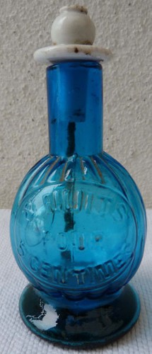 Lampe verre bleu - verre, g.masy
