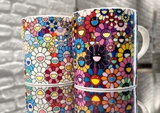 Tasse tasse à fleurs Takashi Murakami poterie Kaikai Kiki noir et blanc comme...
