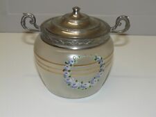 -PETIT SEAU A BISCUITS BISCUITIER POT A BISCUITS ART NOUVEAU émail LEGRAS
