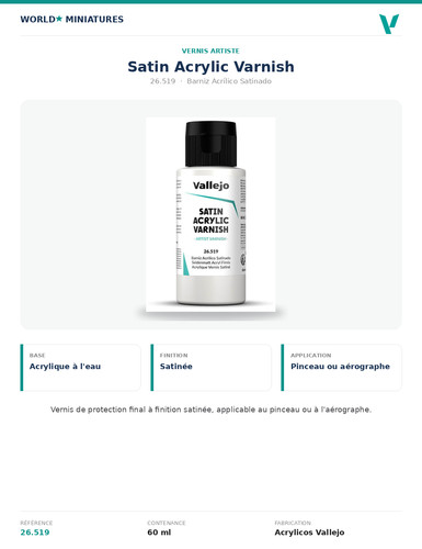 Vallejo 519 vernis - vallejo, 26.519