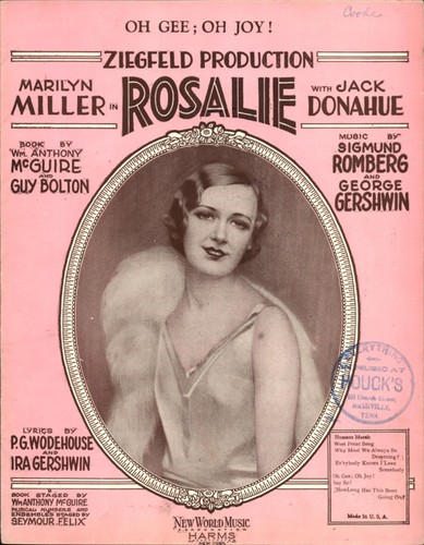 1928 george gershwin rosalie - gershwin, /