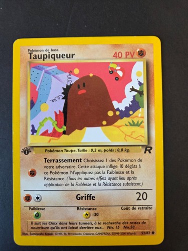 Carte pokémon taupiqueur - carte,