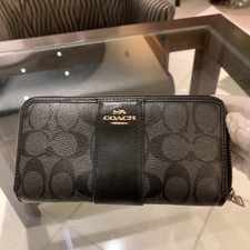 (Auth) COACH Long Wallet Noir