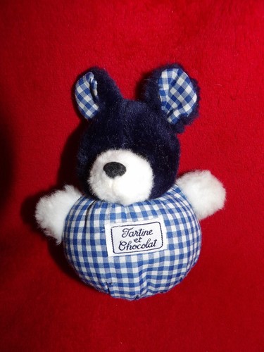 Peluche boule chien lapin - peluche,