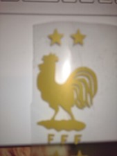 Patch Thermo logo pour maillot short survêtement Equipe de France FFF 2 étoiles 