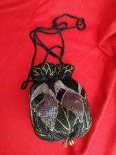  Aumônière ,  ART DECO , Bourse Brodée de Perles de Verre  Ancienne ,1930 ...