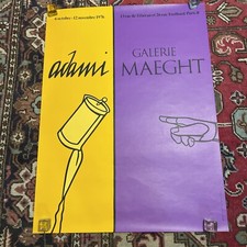 ADAMI Affiche Poster originale Exposition Galerie MAEGHT 1976 - Perfect !