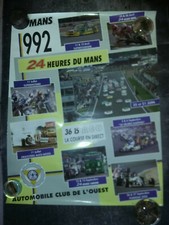 AFFICHE OFFICIEL Calendrier 24H DU MANS DRAGSTERS  24 H  POSTER 1992 - 65x50 cm