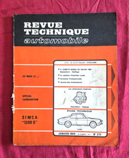 étude technique Coupé SIMCA