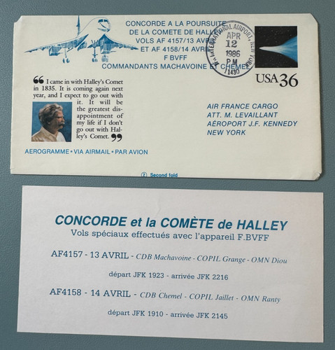 Concorde aerogramme 1986 a - -,