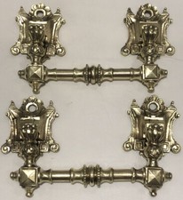 PAIRE DE POIGNÉES PIANO BRONZE fin 19ème POLISSAGE RÉCENT 