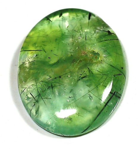 Cabochon ovale préhnite - , vert