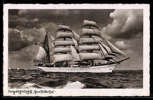 Carte postale péniche - ak,