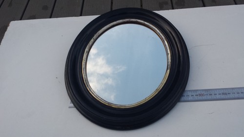 Ancien miroir ovale - , laqué