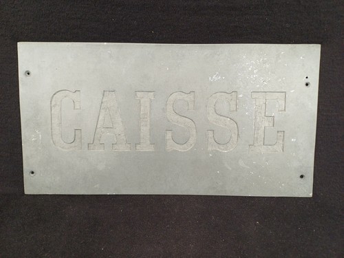 Ancienne plaque caisse - ancienne,