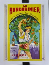 LE MANDARINIER  Liqueur J LAROUSSIE a Bordeaux Entoilee TBE
